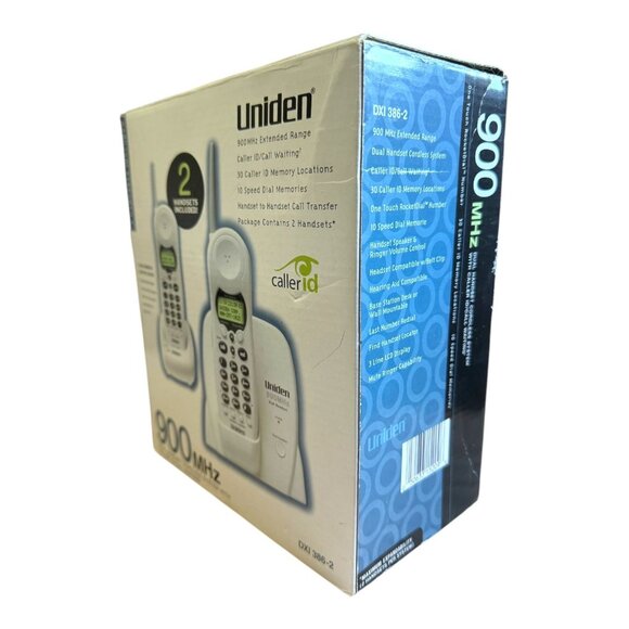 Uniden Dual Handset Cordless Phone System Call ID/ Call Waiting 900MHz DXI 386-2 - Picture 7 of 9